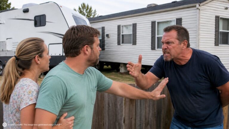 New Homeowners Find the Neighbor’s Camper and an Entire Trailer Home Sitting on 90 Percent of Their Backyard — Then They Learn He Turns Violent Whenever Anyone Asks Him to Move It