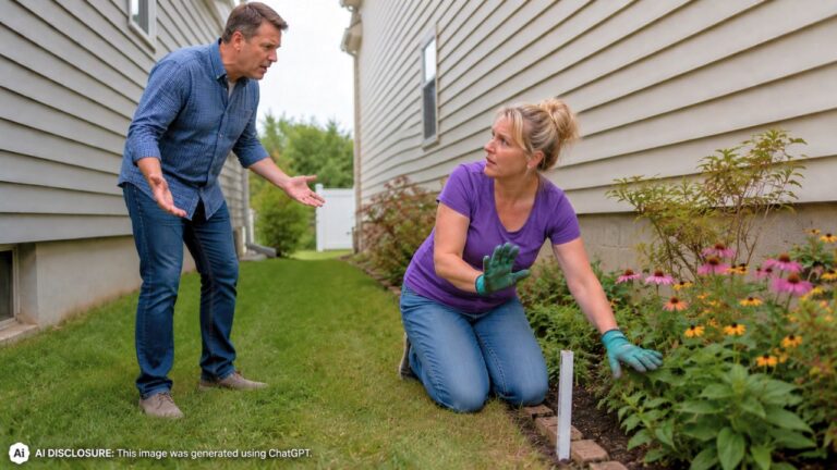 New Jersey Homeowner Catches the Neighbor Tending a Garden Built Directly on the Property Line Marker — Then She’s Caught Gardening From His Side, Insisting She’s “Not Touching” Anything