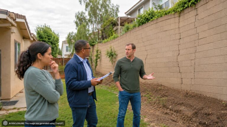 Buyer Finds a Ten-Foot Retaining Wall on the Neighbor’s Side Failing Onto the New Backyard — Then an Engineer Says the Wall Was Never Built to Code