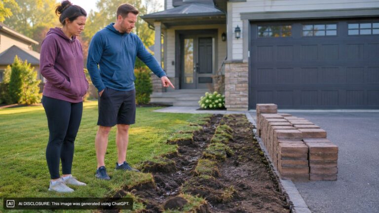 New Homeowners Wake Up to Find a Chunk of Their Lawn Ripped Out and Bricks Staged for the Neighbor’s Driveway Extension — Then Learn the City Never Issued a Permit for It