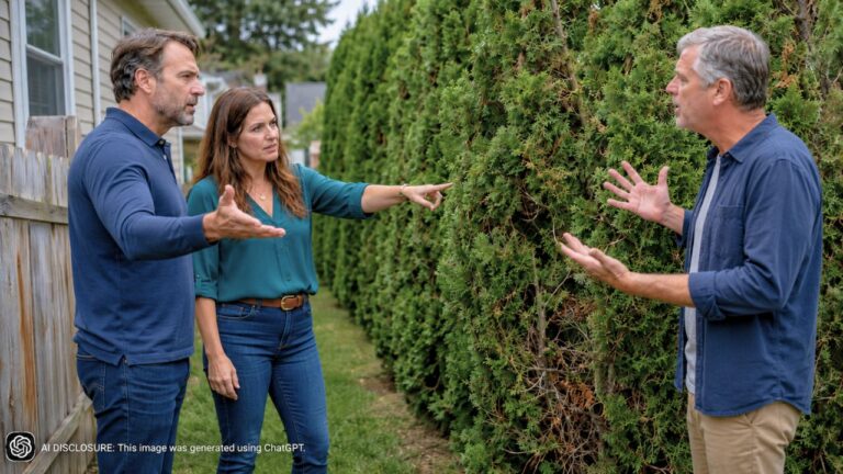 Family Asks the Neighbor to Remove a Decade-Old Line of Bushes Planted on Their Property — Then He Freaks Out Insisting the Property Line Itself Is Wrong