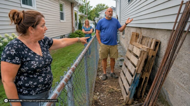 Homeowner Who Let an Old Neighbor Run a Dog Fence Two Feet Onto Her Land Twenty Years Ago Finds the New Owners Piling Pallets and Rebar Against Her House — Then Worries They’ll Try to Claim the Strip for Good