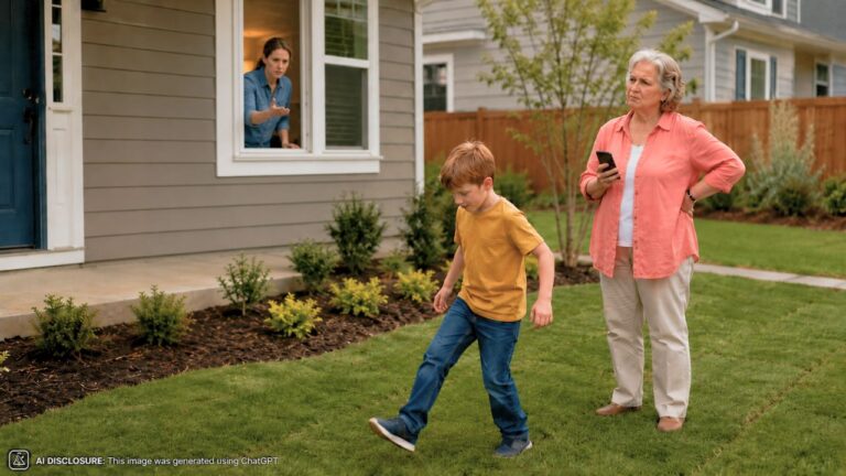 Homeowner Asks Grandkids Playing in Her Newly Planted Yard to Stay Off the Grass — Then the Grandmother Texts That She “Owns” the Yard, and a Survey Proves Otherwise