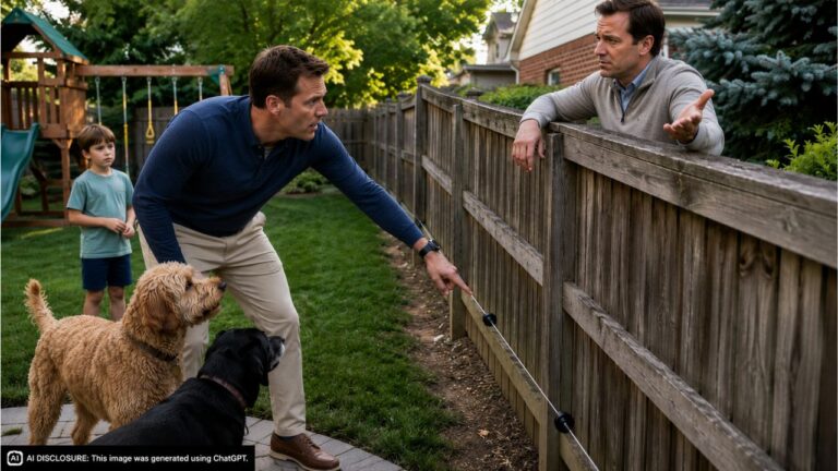 Homeowner Learns the Neighbor Is Running an Electric Hot Wire Onto His Side of a Recessed Fence Where His Dogs and Young Nieces and Nephews Play — Then Finds Local Codes Don’t Allow It on a Shared Fence