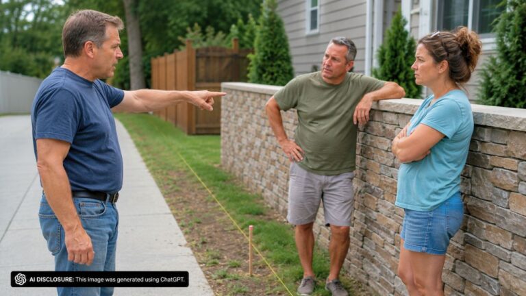Neighbors Twice Ask to Build a Wall on the Property Line and Rent Driveway Space for an RV — Then Quietly Build a Stone Wall That Turns Out to Sit Two Feet Onto the Land a Year Later