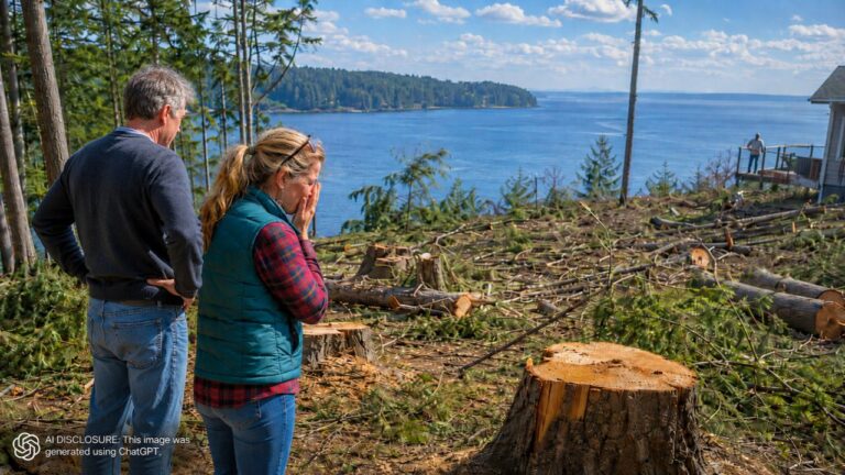 Owners Return From Winter Away to Find Twenty-Five Healthy Trees Felled on Their Land — Then a Lawsuit Says a Neighbor Wanted the Bay View