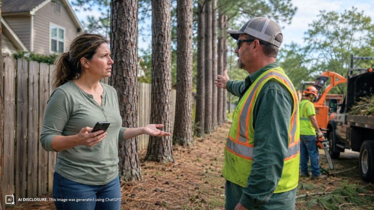 Homeowner Finds a Voicemail Announcing a Tree Crew Will Cut Property-Line Pines the Next Morning — Then the Crew Boss Says ‘The Neighbor Wants It Cut’