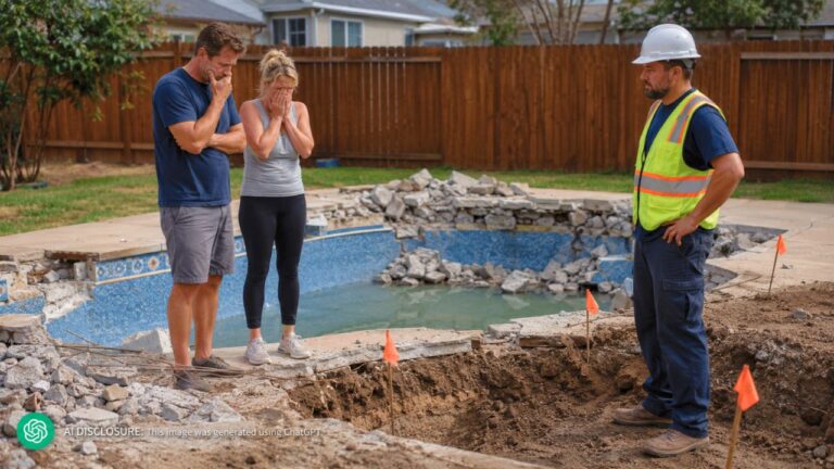 Homeowners Find a 1960s Sewer Easement Now Claims Thirty Feet of Their Backyards — Then the District Demolishes a Pool Before the Lawsuit Is Heard
