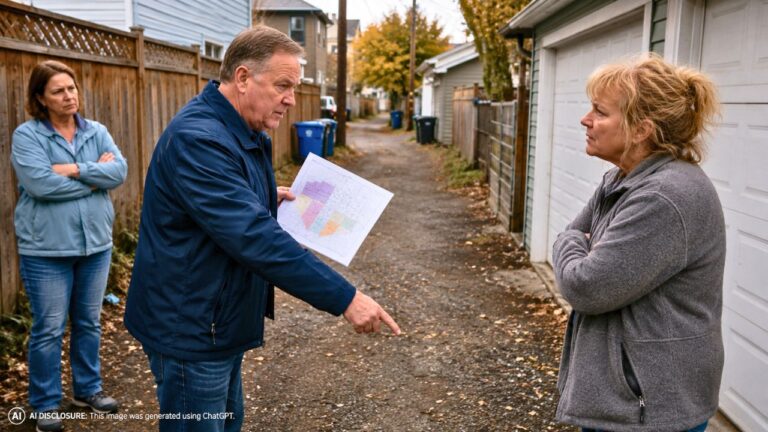 Landowner Finds a Neighbor Claiming Ownership of a Shared Back Alley — Then the City Zoning Department Says the Land Reverts to Both Houses Anyway
