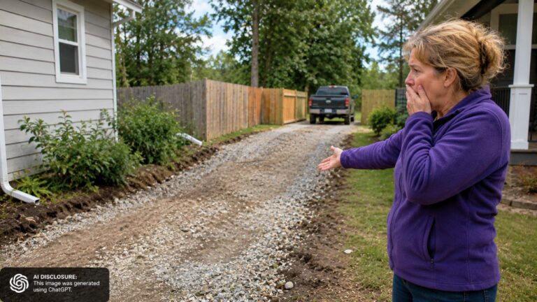 Homeowner Wakes Up to a Strip of Gravel and Dirt Poured Overnight Across the Property — Then Learns It Was Laid Down for a Neighbor’s Vehicle Access