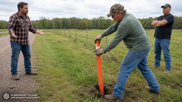 Rural Property Owner Pays for a Fresh Survey With Marked Posts — Then Aggressive Neighbors Move Them and Police Call It a Civil Matter