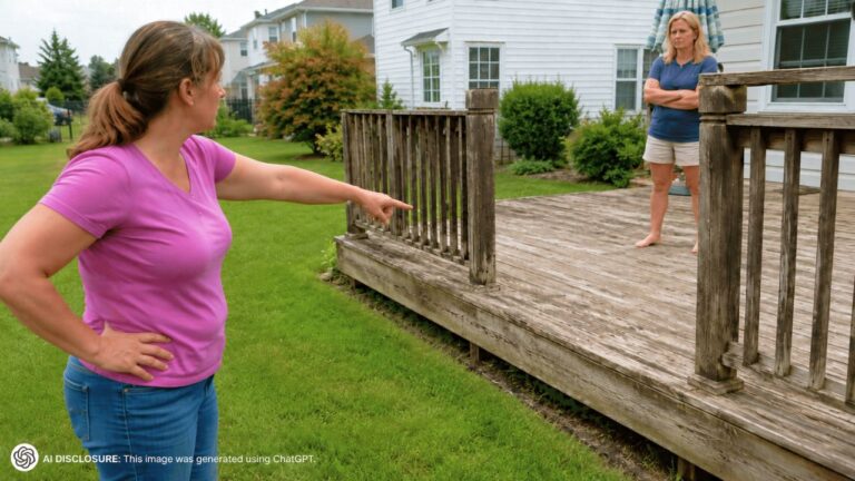 Homeowner in an HOA Finds a Neighbor’s Old Deck Encroaching a Few Feet Into the Yard — Then Realizes It’s Gone Unquestioned for Years
