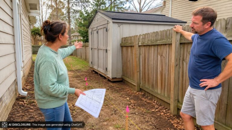North Carolina Buyer Orders a Survey Before Installing a New Fence — Then Finds the Neighbor’s Existing Fence Runs Over the Line by Up to Five and a Half Feet Along a Hundred-Foot Stretch, With a Shed Partly Onto the Property Too