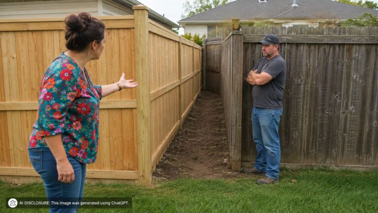 Homeowner Leaves a Three-Foot Maintenance Gap Behind a New Privacy Fence — Then the Neighbor Moves Their Own Fence Posts to Seal It Off and Claim the Strip as Their Yard