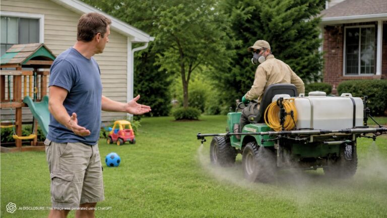 Homeowner Puts Up a Survey-Based Fence After the Neighbor’s Pesticide Crew Sprays the Wrong Yard by Mistake — Then the Neighbor’s Wife Emerges After Years to Hide Every Survey Stake With Lawn Ornaments