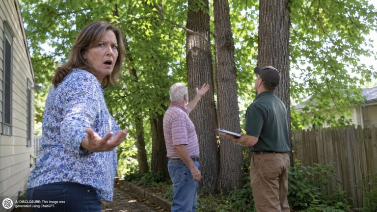 Homeowner Offers to Pay for Trimming Three Boundary-Line Sassafras Trees to Save Them — Then Catches the Neighbor Bringing in a Tree Service to Discuss Removal Anyway