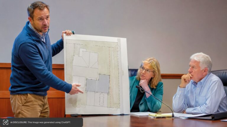 Homeowner Asks to Extend His Garage to Within 11.2 Feet of the Side Line — Then Tells the Board There May Be an Easement Right There