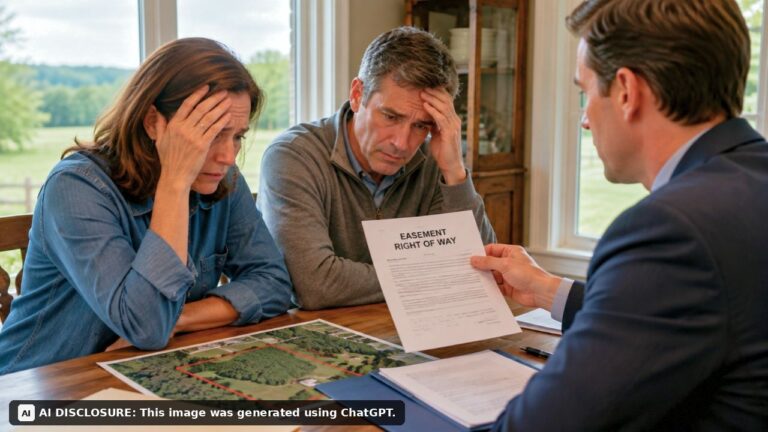 Homeowners Line Up a Buyer for Their Thirty-Three-Acre Place — Then the Neighbor’s Lawyer Tells Him She Holds an Easement Across It and the Sale Collapses