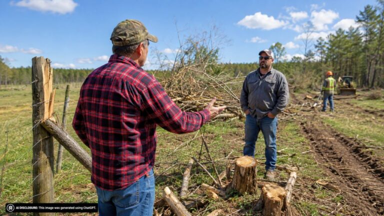Rural Landowner Finds a New Neighbor’s Clearing Crew Destroyed the Fence and Cut Down Trees Entirely on His Property — Then Police Refuse to File a Report While the Crew’s Boss Only Offers Empty Promises to Fix It Someday