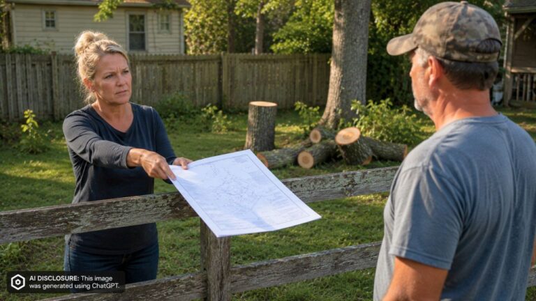 Homeowner Hands the Neighbor a Survey Showing Where the Line Runs — Then He Cuts Four of Her Trees and a Jury Makes Him Pay