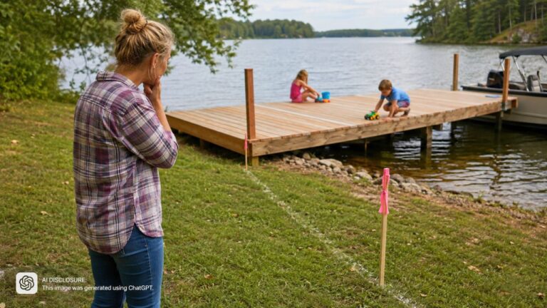 New Lakefront Homeowner Buys a Side Lot for Her Septic System — Then Finds the Neighbor’s Boat Dock Extends Up to Thirty Feet Onto It, Right Where His Kids Play