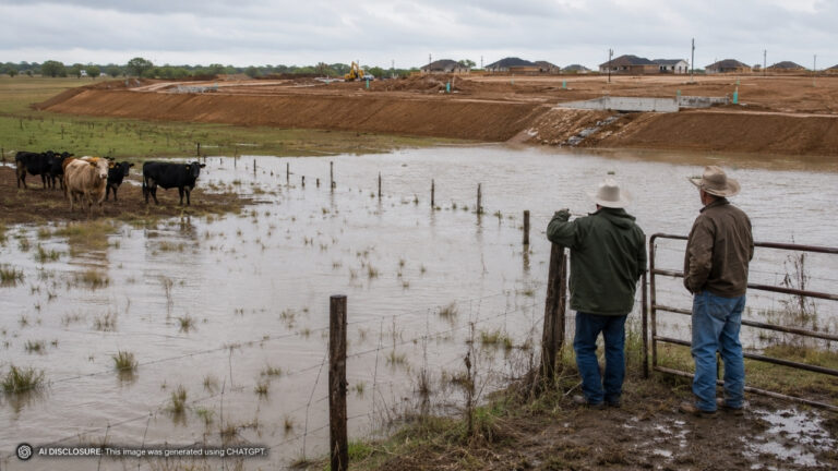 Cattle Owners Watch a Dam and Berms Rise on the Adjoining Fifty Acres — Then Their 126-Acre Pasture Floods and the Damages Are Cut to $175,000