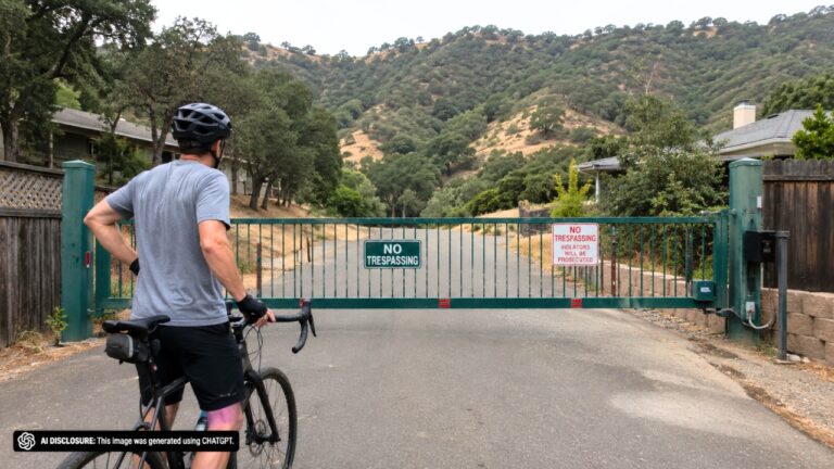 Homeowner Finds an Electric Gate and No Trespassing Signs on the Public Road He’s Biked Twenty Years — Then the City Orders It Removed