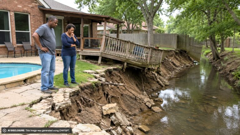 Homeowner Watches Snider Creek Carry Away the Backyard She’s Owned Twenty-Five Years — Then the City Says Stabilizing the Bank Is Her Own Responsibility