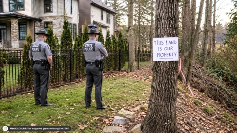 Homeowners Find Their Neighbor Claiming 3,000 Square Feet of Their Yard by Adverse Possession — Then Their Surveyor Is Turned Away by a Security Detail