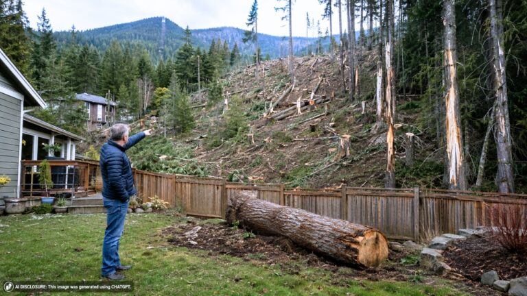 Homeowner’s Trail Camera Catches a Log Barreling Down the Hill Toward Her Backyard — Then the County Finds 142 Trees Cut for a Mountain View
