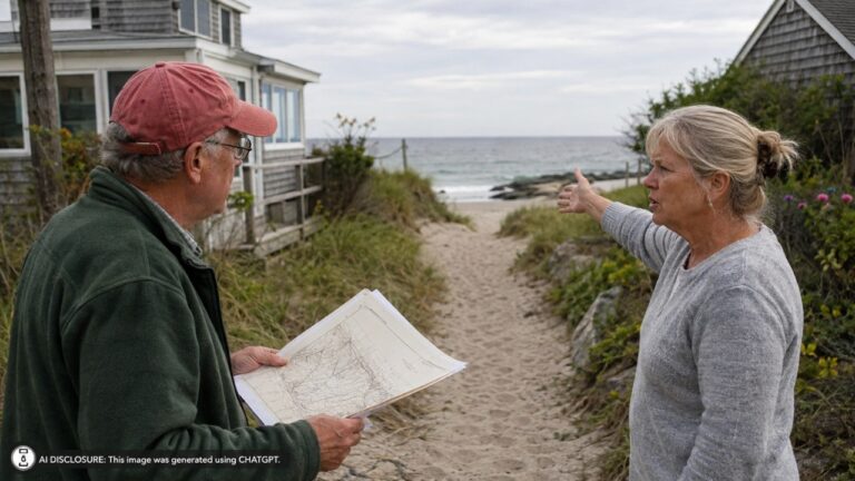 Neighbors Find the Family Next Door Claiming the Shared Beach by Deed — Then a Judge Uses 1890s Subdivision Maps to Grant Them an Easement
