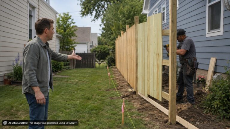 New Homeowner Watches a Renter Install a Fence Past the Marked Property Line — Then the Installer Refuses to Stop