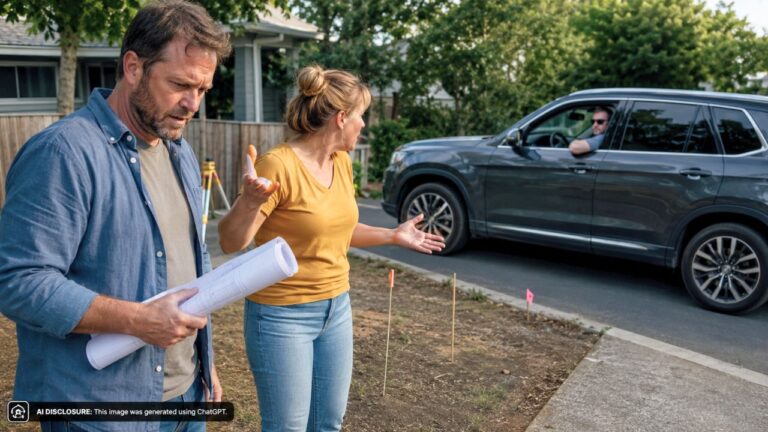 Homeowners Hire a Surveyor to Settle the Boundary — Then He Quits Before Finishing and the Neighbors’ Guests Start Parking Across Their Hundred-Foot Frontage