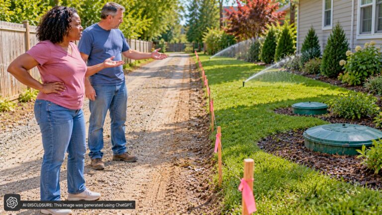 Homeowners Own the Fifty-Foot Access Corridor Outright With No Easement Recorded — Then Find the Neighbors’ Lawn, Sprinklers and Septic Running Right Up to It
