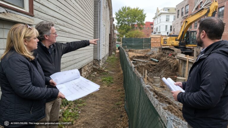 Homeowners Find the Developer Next Door Planning to Excavate Beside Their Wall and Move Their Sewer Line — Then They Demand a Structural Engineer First
